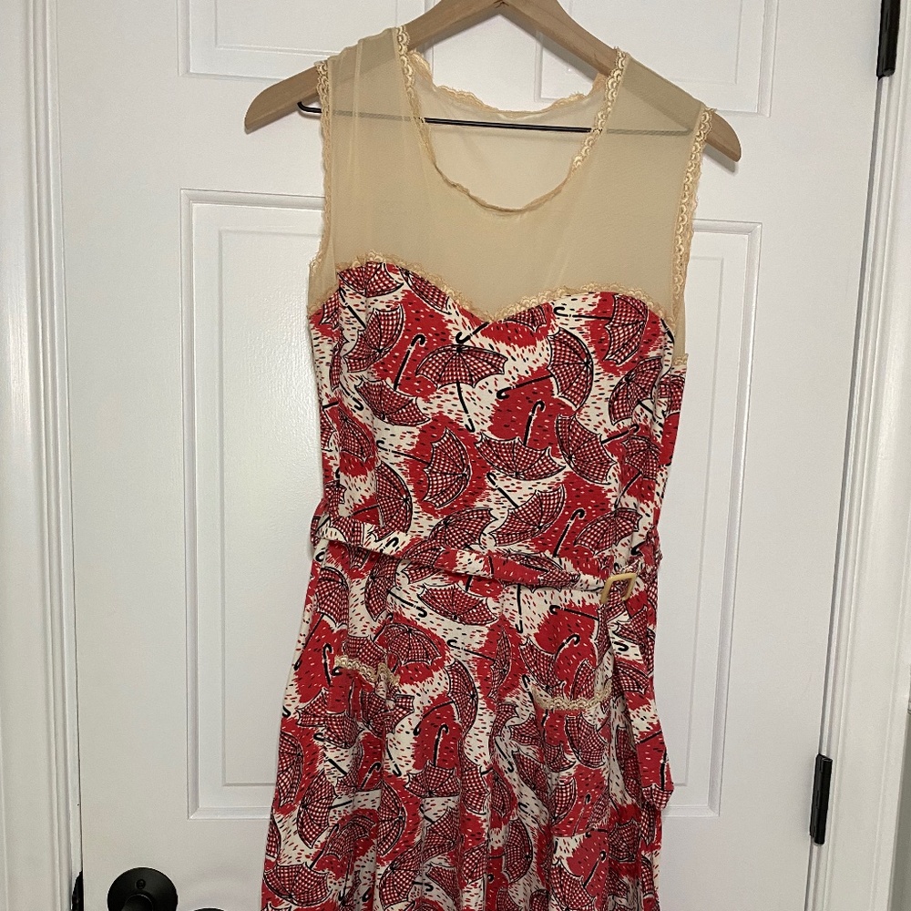 Effie's Heart Dress with Umbrella's - Size Large